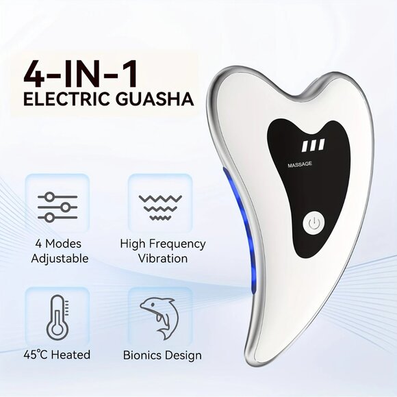 Rechargeable Facial Massager – Heat & Vibration, Portable Skin Care Tool, Home - Picture 7 of 8